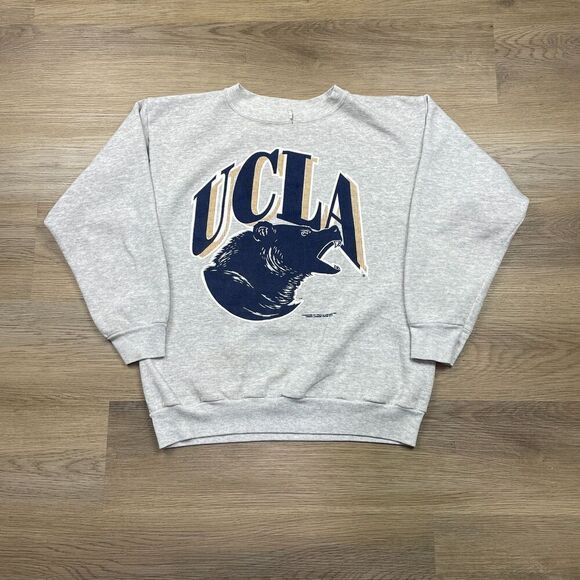 Vintage Sweatshirt Mens Extra Large Gray UCLA Bruins 90s College Sports - Picture 1 of 12